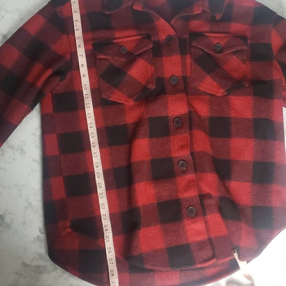 Terra‎ & Sky Red and Black Plaid Button Up Jacket - Picture 13 of 16